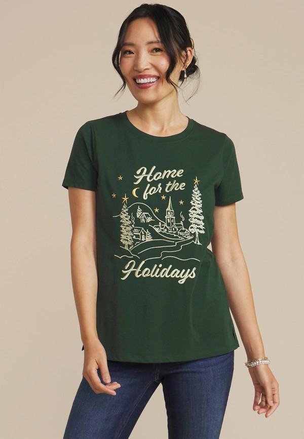 Home For The Holidays Classic Fit Graphic Tee | Maurices