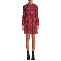 Time and Tru Tiered Ruffle Dress Women's | Walmart (US)