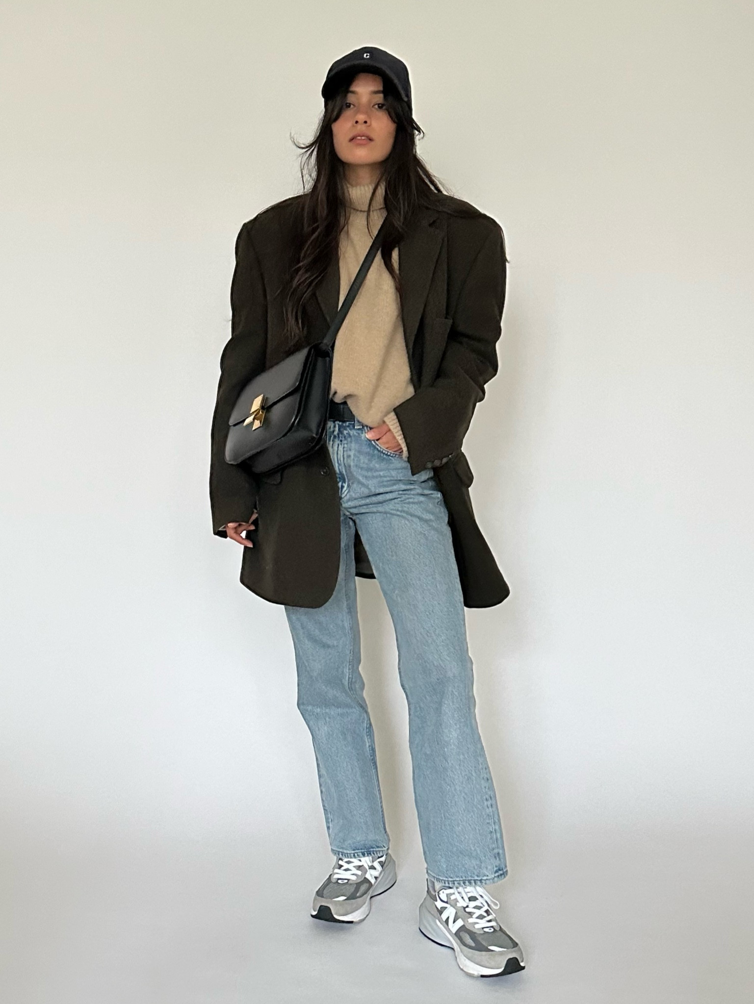 the uniform: oversized men wool blazer with denim and sneakers. paired with cap and high neck knit jumperrs

#LTKeurope #LTKstyletip