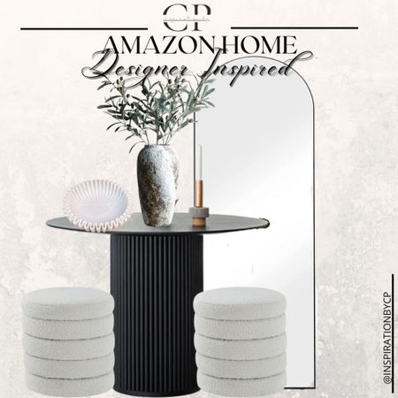 Entryway Styling from Amazon 
Follow @InspirationbyCP on instagram for more sources and daily deals!

Amazon, Amazon home, entryway decor, entryway styling, reeded furniture, fluted furniture, arched mirror, marble bowl, vases, distressed vases, home decor, boucle ottoman, livingroom furniture, dining table 

#LTKhome #LTKstyletip #LTKFind