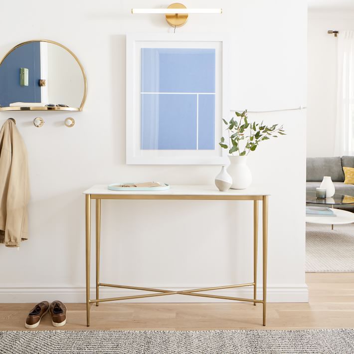 Marble & Brass Wall Mirror | West Elm (US)