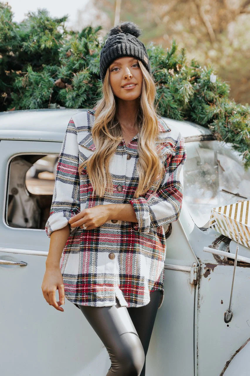 Deck The Halls Plaid Shacket | Magnolia Boutique | Magnolia Boutique