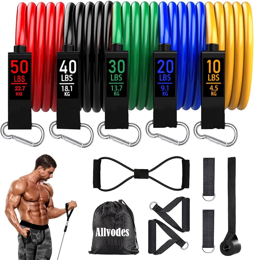 Resistance Bands, Resistance Band Set, Workout Bands, Exercise Bands for Men and Women, Exercise ... | Amazon (US)