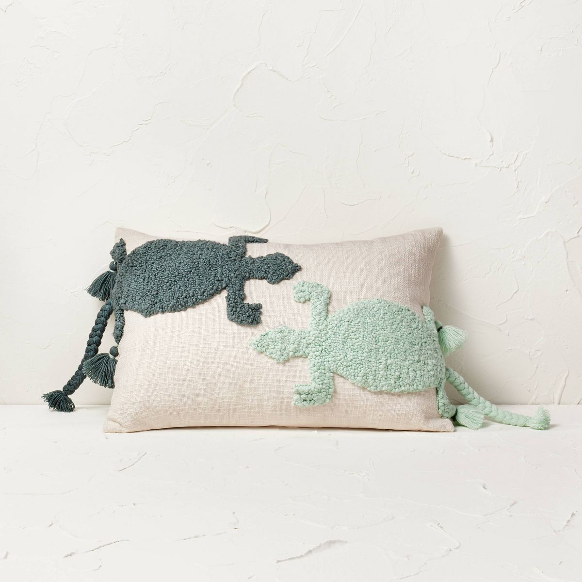 Two Lizard Punch Needle Lumbar Throw Pillow - Opalhouse™ designed with Jungalow™ | Target