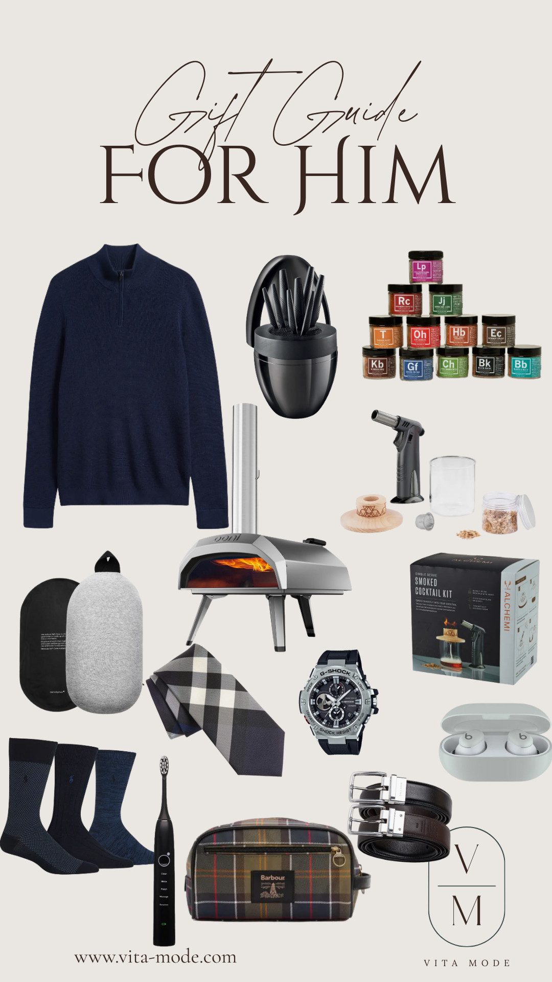 Need some gift ideas for the man in your life? Think of things he wouldn't typically buy for himself (nice sweaters, socks, tie and watch) and fun items like a pizza oven, spice rub or smoked cocktail set.

#giftsforhim #nordstrom #mensgifts #chirstmasgiftguide  

 

#LTKGiftGuide #LTKHoliday #LTKMens