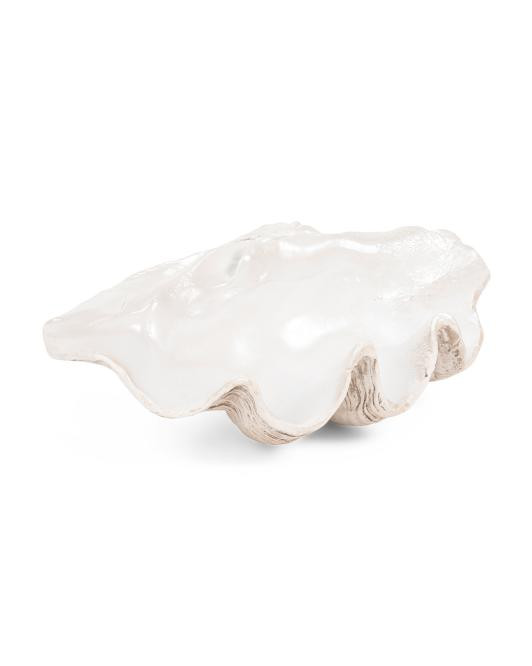 25in Pearlized Clam Shell Decorative Bowl | TJ Maxx
