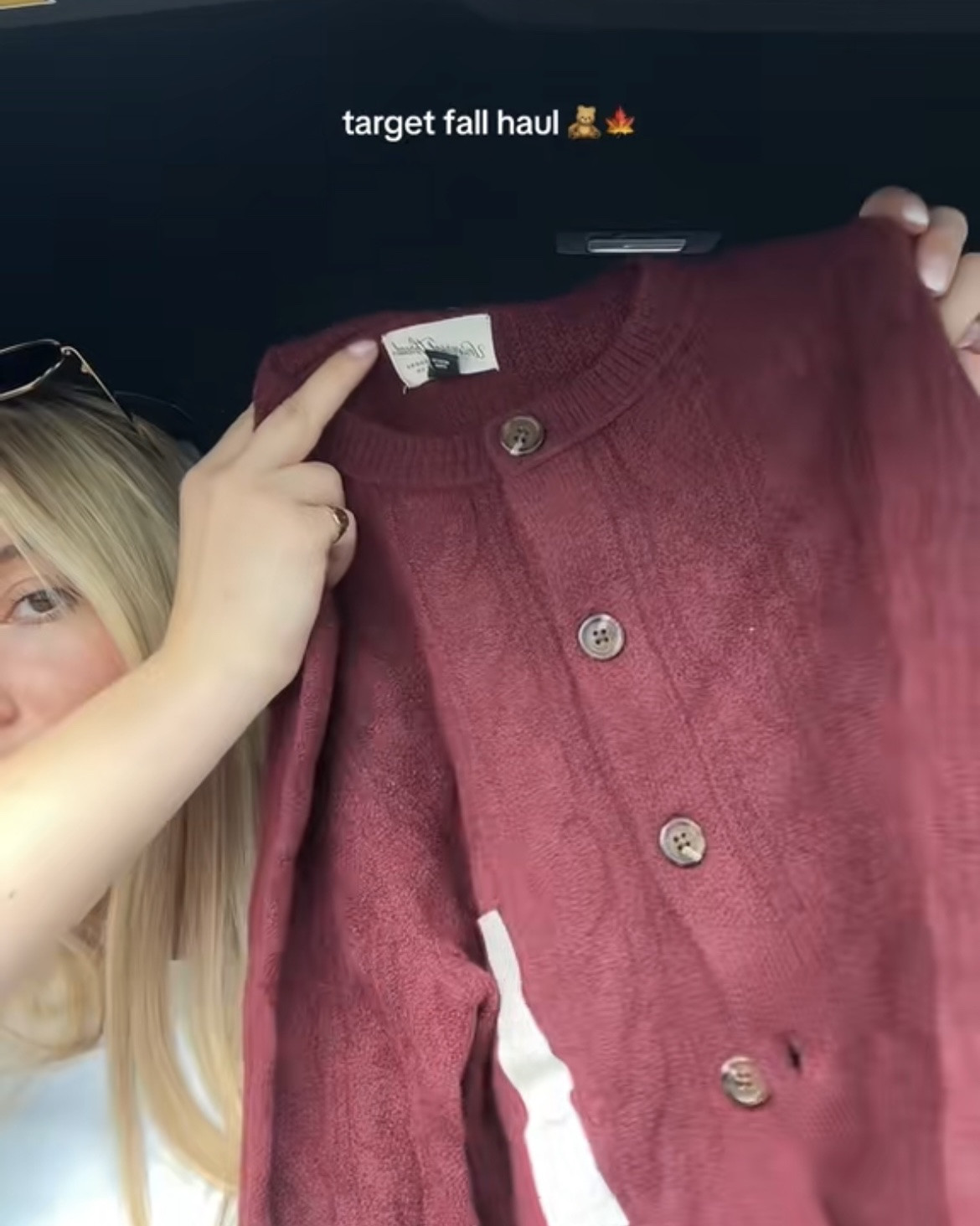 TikTok 9/5: Burgundy Target cardigan (I got a XS so it’s a bit tighter, if you want looser feel, size up!)

#LTKgrwm #LTKSeasonal #LTKWorkwear