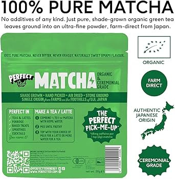 Perfect Ted Organic Matcha Powder | 30g | Ceremonial Grade | Single-Origin Uji, Japan | Organic M... | Amazon (UK)