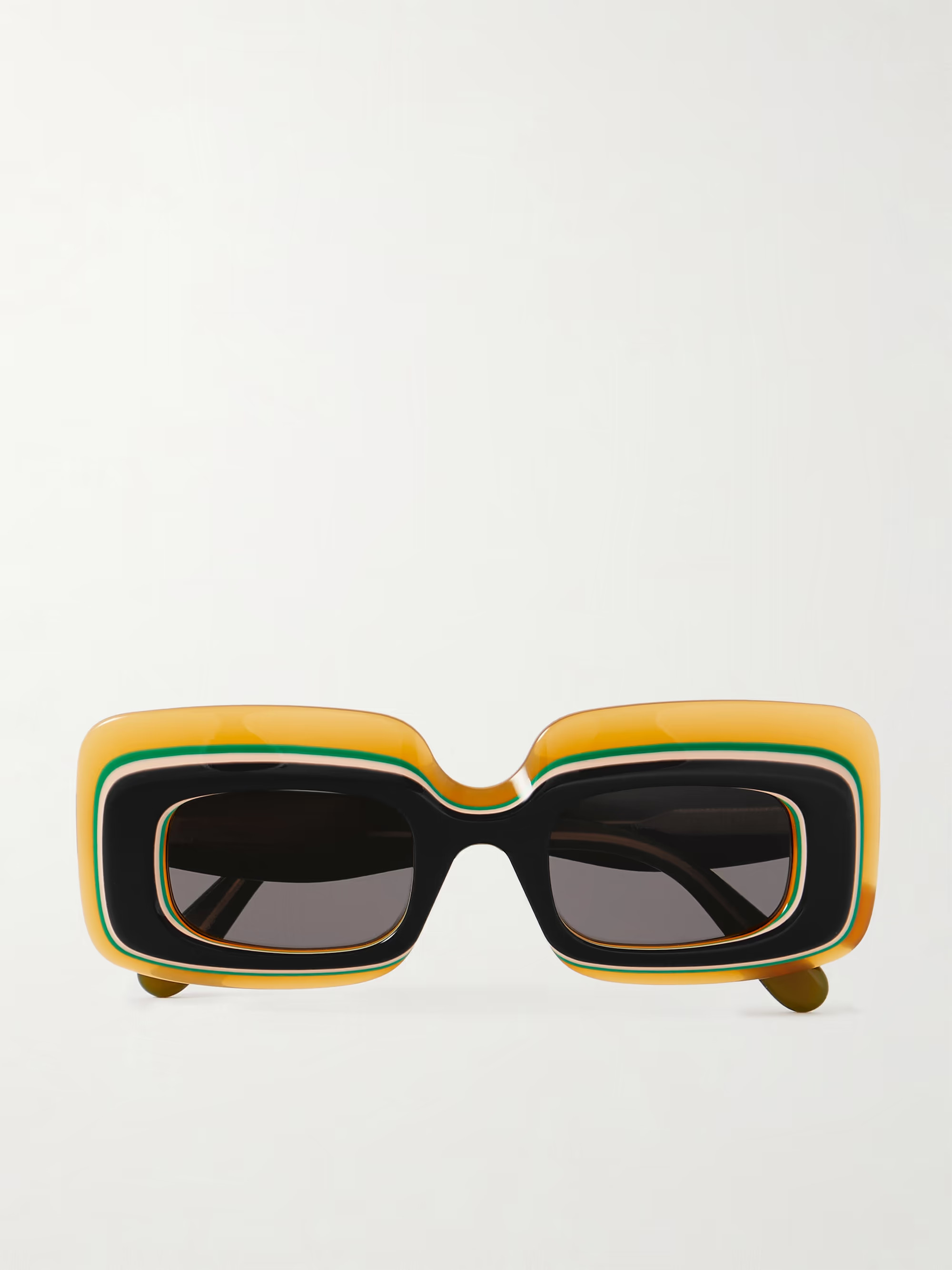 + Paula's Ibiza layered rectangle-frame acetate sunglasses | NET-A-PORTER (US)