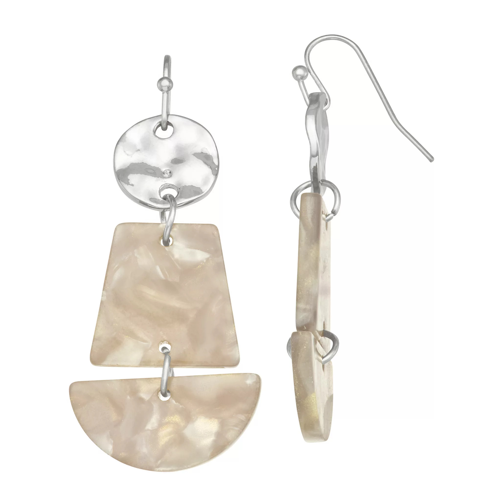 Emberly Gold Tone Linear Geo Earrings | Kohl's