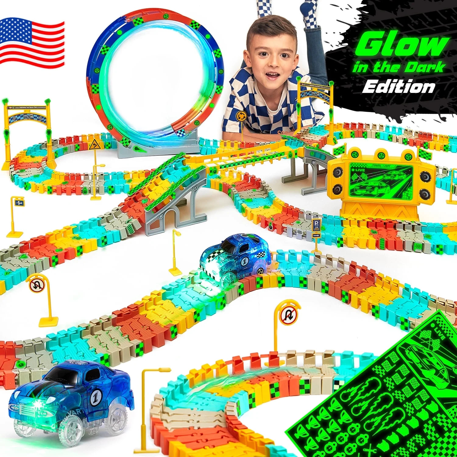 JitteryGit STEM  Race Car Track Toy for Kids | Amazing Gift for Boys Girls Toddlers Ages 3 4 5 6 ... | Walmart (US)