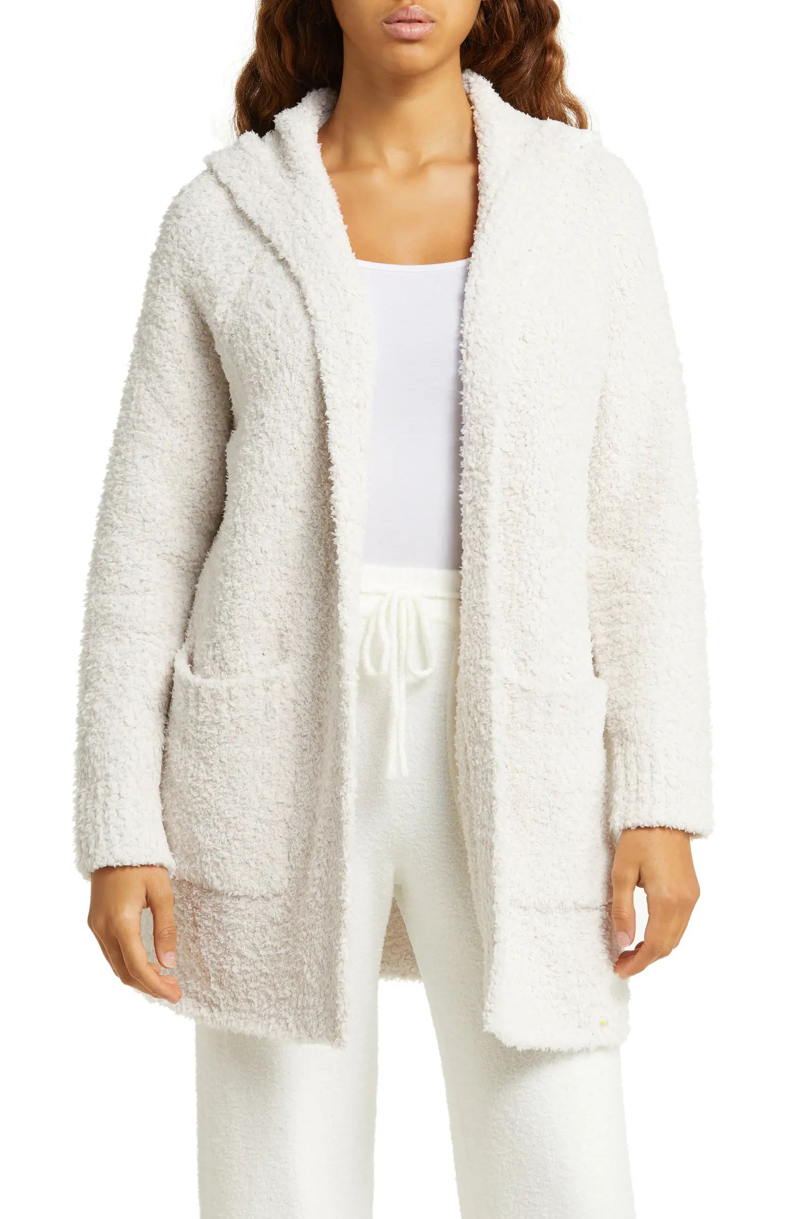 Barefoot Dreams® CozyChic™ Bouclé Hooded Cardigan | Nordstrom | Nordstrom