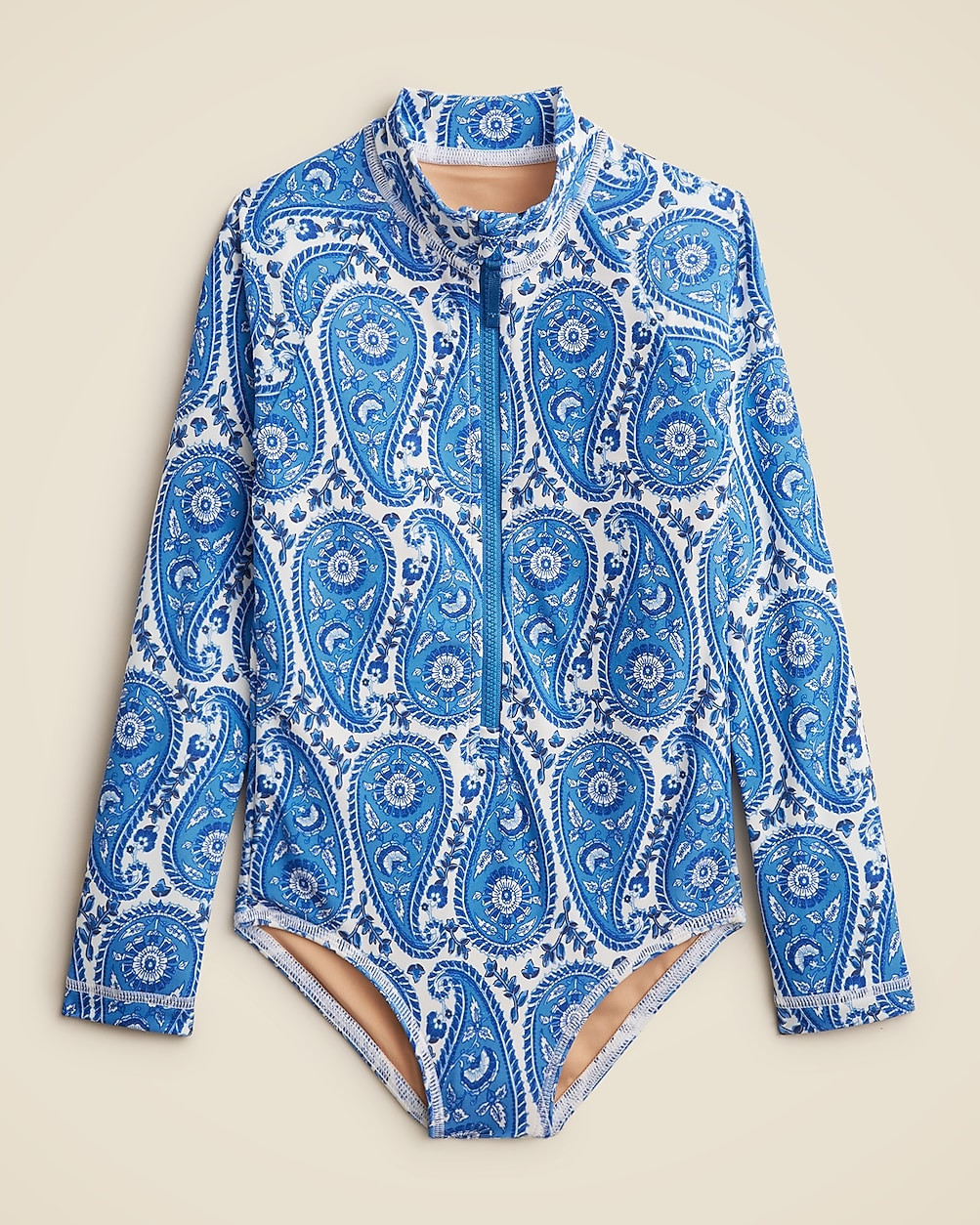 Girls' zip-up rash guard one-piece swimsuit | J. Crew US
