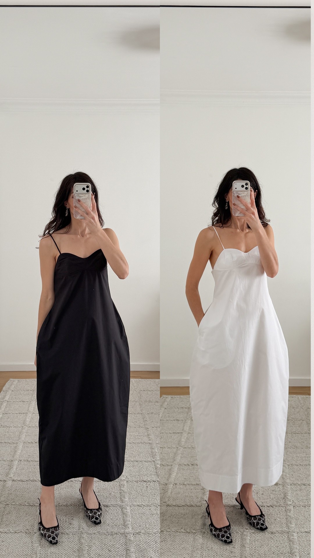 Currently tossing up between the black & white version of this dress for an event. Which would you choose?