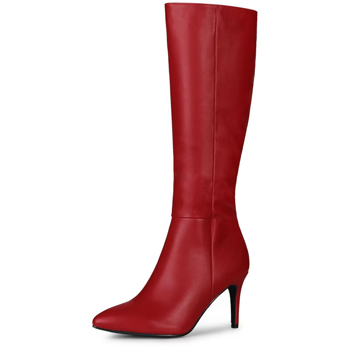 Allegra K Women's Pointed Toe Side Zipper Stiletto Heel Knee High Boots | Target