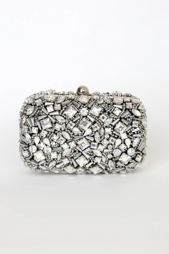 Shine Bright Like a Diamond Silver Rhinestone Box Clutch | Lulus (US)