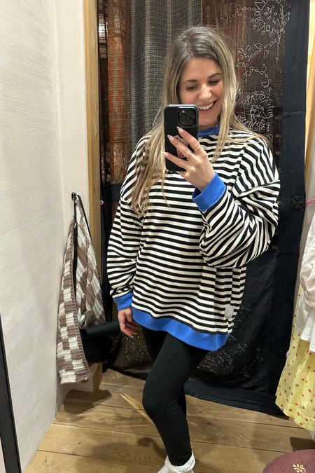 Try on. Size small oversized pull over free people 

#LTKbeauty #LTKstyletip #LTKSeasonal