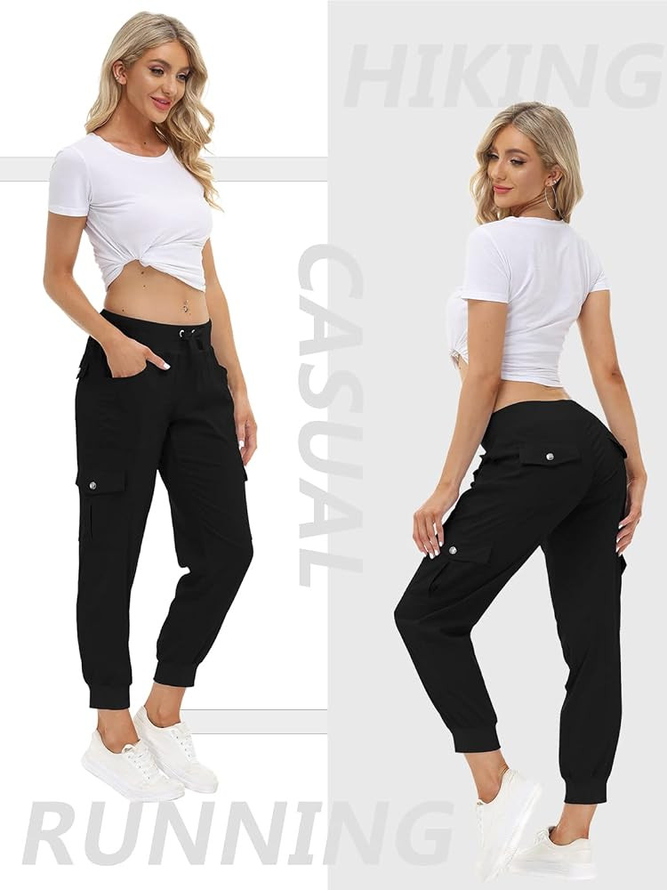 MoFiz Women's Hiking Cargo Pants Joggers Lightweight Quick Dry Outdoor Casual Travel Sweatpants Elas | Amazon (US)