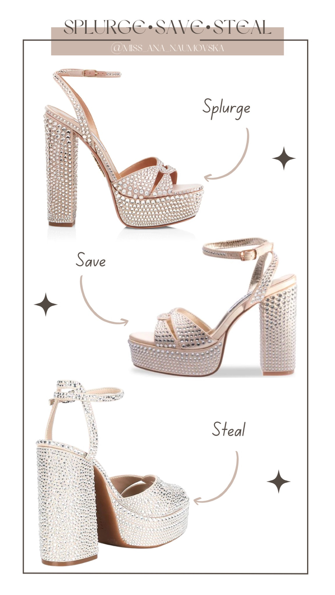 Splurge • Save • Steal: bling edition  Why be boring when you can be stunning 😍 

#LTKFind #competition #springshoes

#LTKsalealert #LTKstyletip #LTKshoecrush