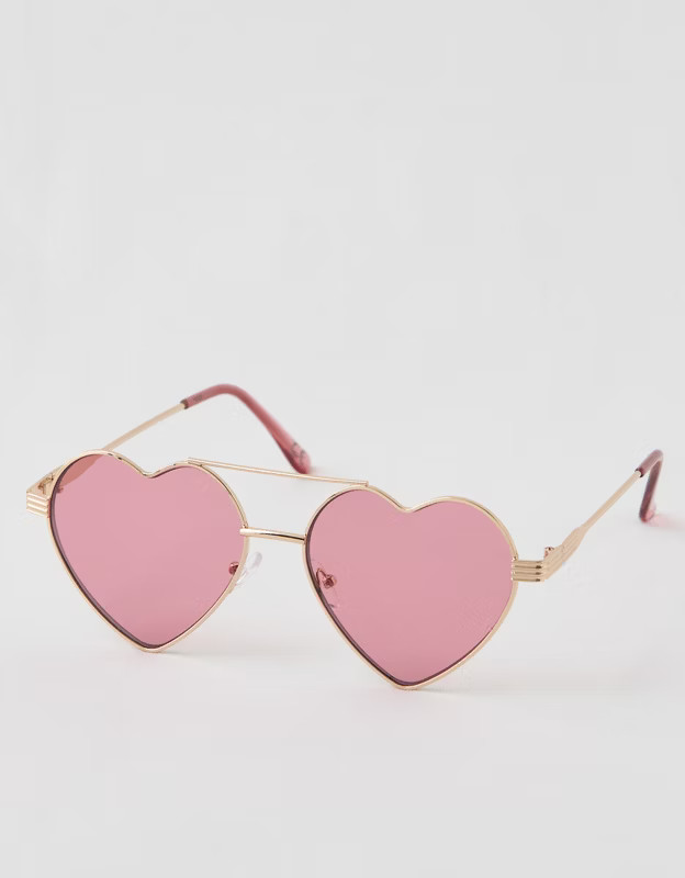 Aerie Double Heart Sunglasses | American Eagle Outfitters (US & CA)