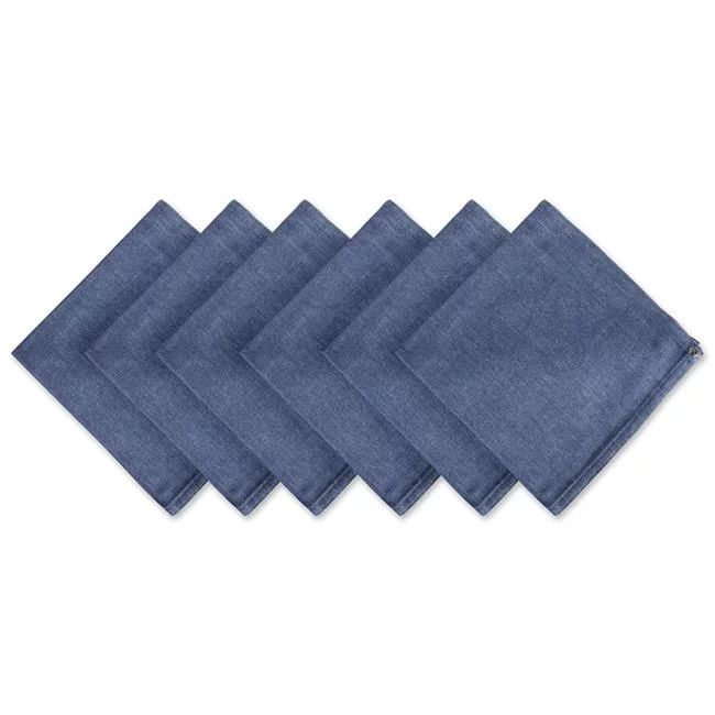 Denim Embroidered Jeans Napkin Set of 6 | Walmart (US)