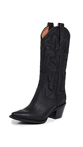 Jeffrey Campbell Women's Dagget Washed Western Boot Snip Toe Black 8.5 M | Amazon (US)