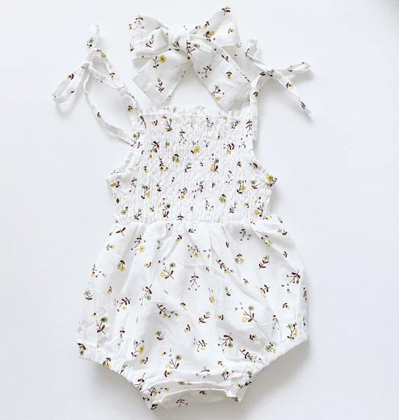 Floral Baby Girl Romper  Spring Baby Clothes  Infant Romper | Etsy | Etsy (US)