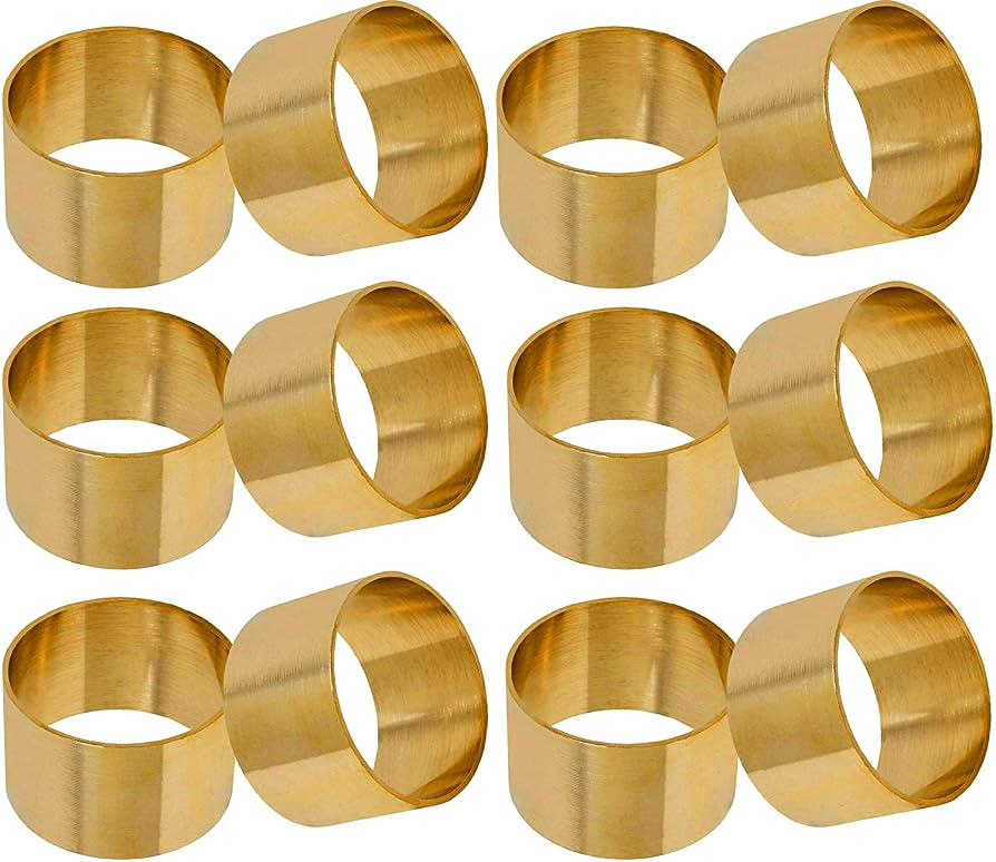 SKAVIJ Handmade Napkin Rings Set of 12 for Everyday, Thanksgiving, Christmas, Dining Table Decora... | Amazon (US)