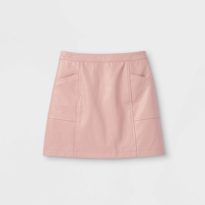 Girls' Faux Leather Skirt - art class™ | Target