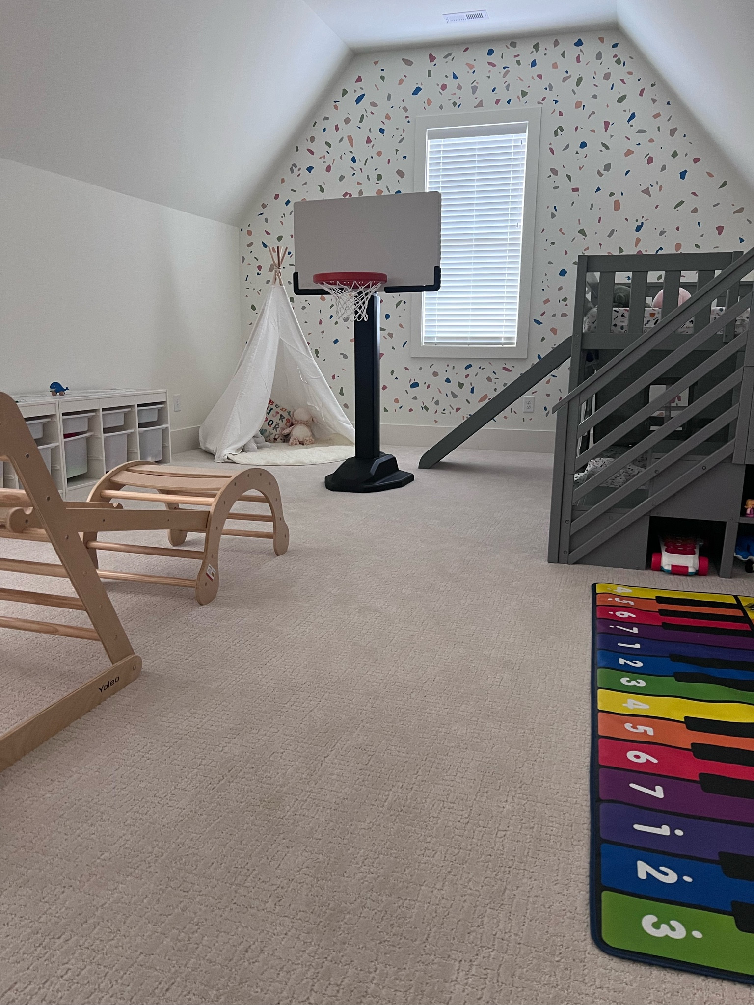Gigi and dudes playroom is the cutest!! 

Bins are the ikea trofast with a race car track decal on top ordered from Etsy. 



#LTKKids #LTKBaby #LTKHome