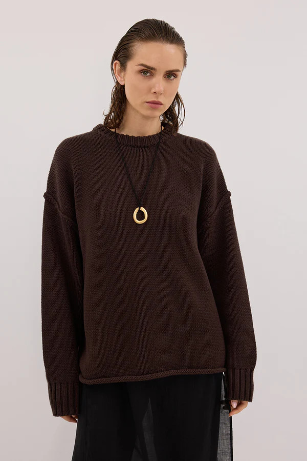 ROY CHOC LONGLINE KNIT JUMPER | DISSH