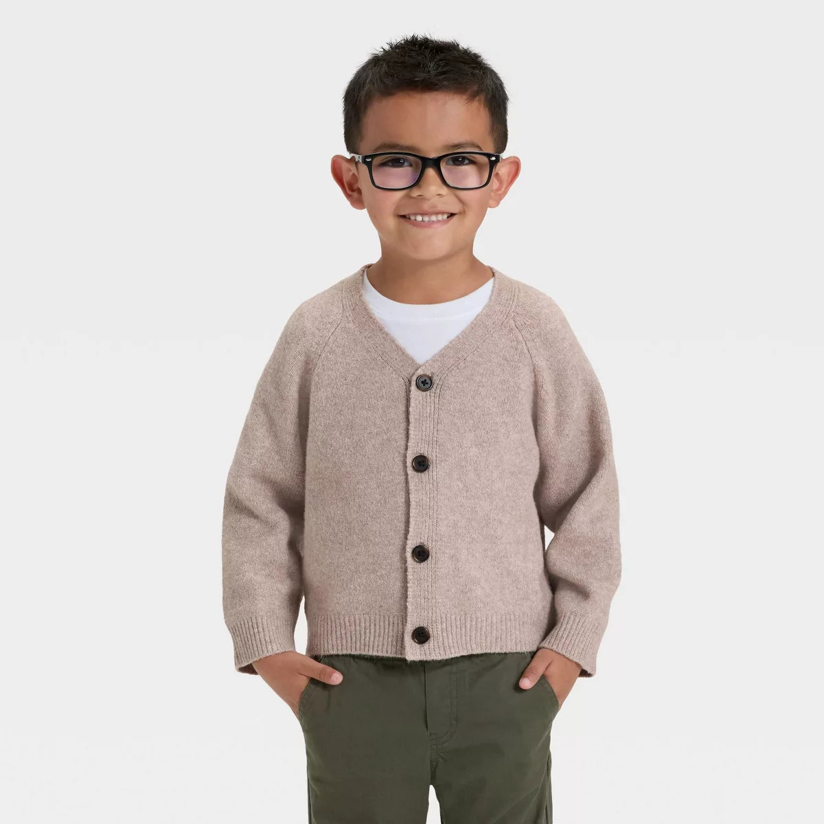 Toddler Boys' Cardigan Sweater - Cat & Jack™ Oatmeal 4T | Target