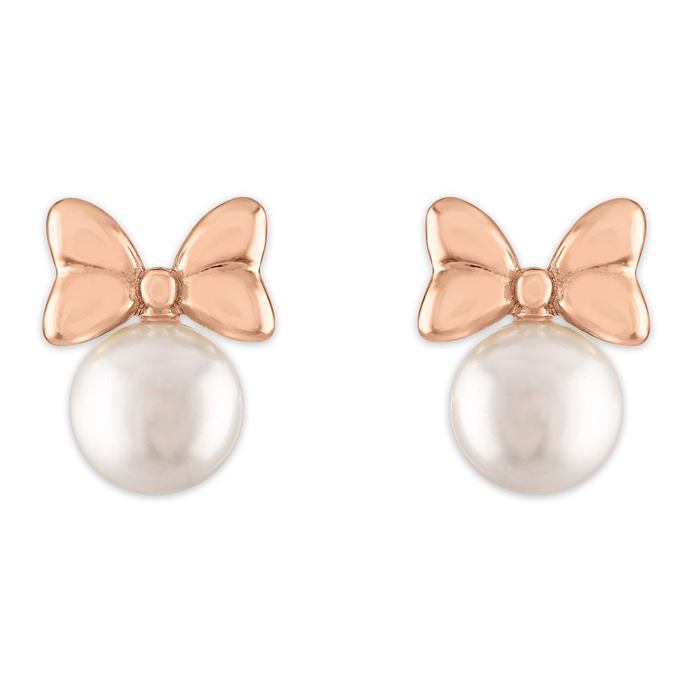 Minnie Mouse Pearl Stud Earrings | Disney Store