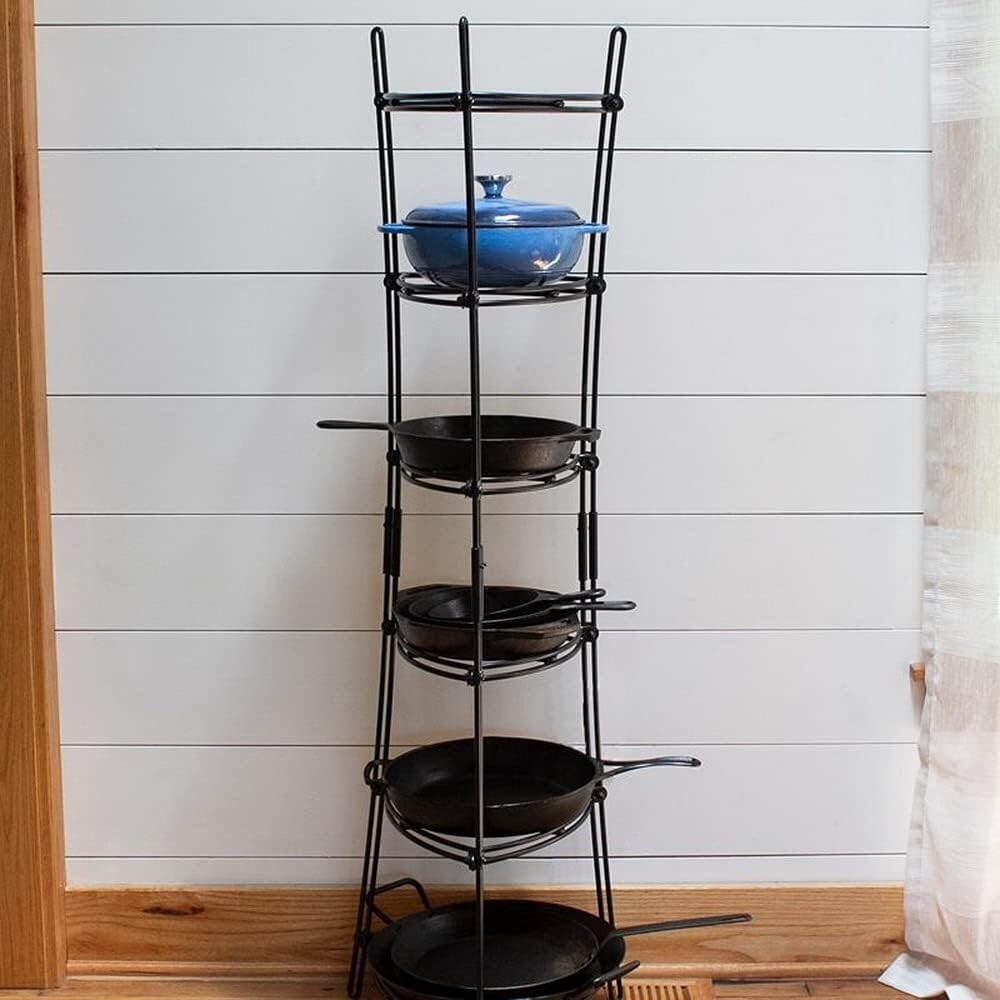 Kitchen and Pantry Cast Iron Cookware Storage Organizer, Steel Construction | Bed Bath & Beyond