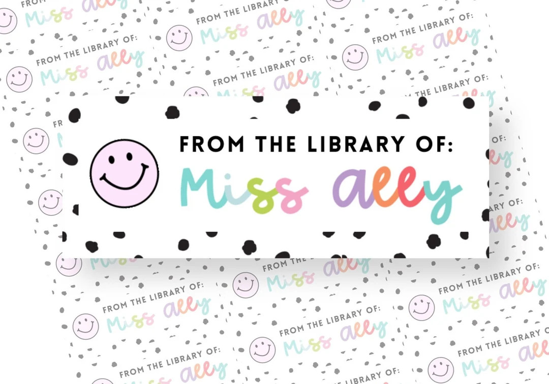 Personalized Teacher Book Labels: Custom Name Stickers - Etsy | Etsy (US)