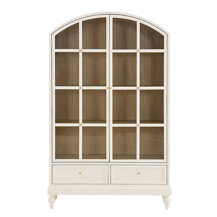 Bloom Arched Glass Door Cabinet with 2 Drawers | Ballard Designs, Inc.