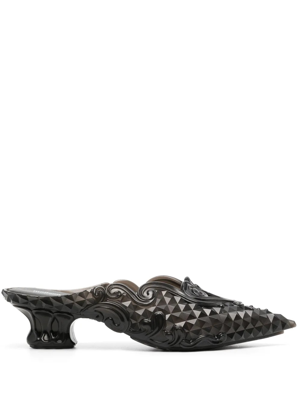 Y/Project x Melissa 40mm Court Mules | Black | FARFETCH BR | Farfetch (BR)