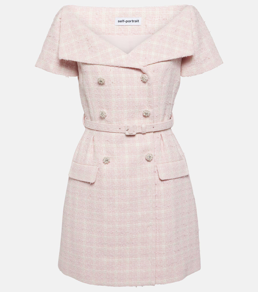 Checked bouclé minidress | Mytheresa (US/CA)