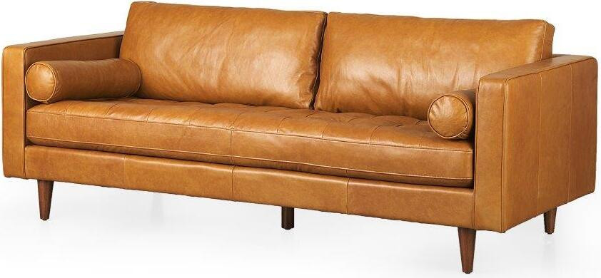 Svend Tan Leather Sofa | 1stopbedrooms