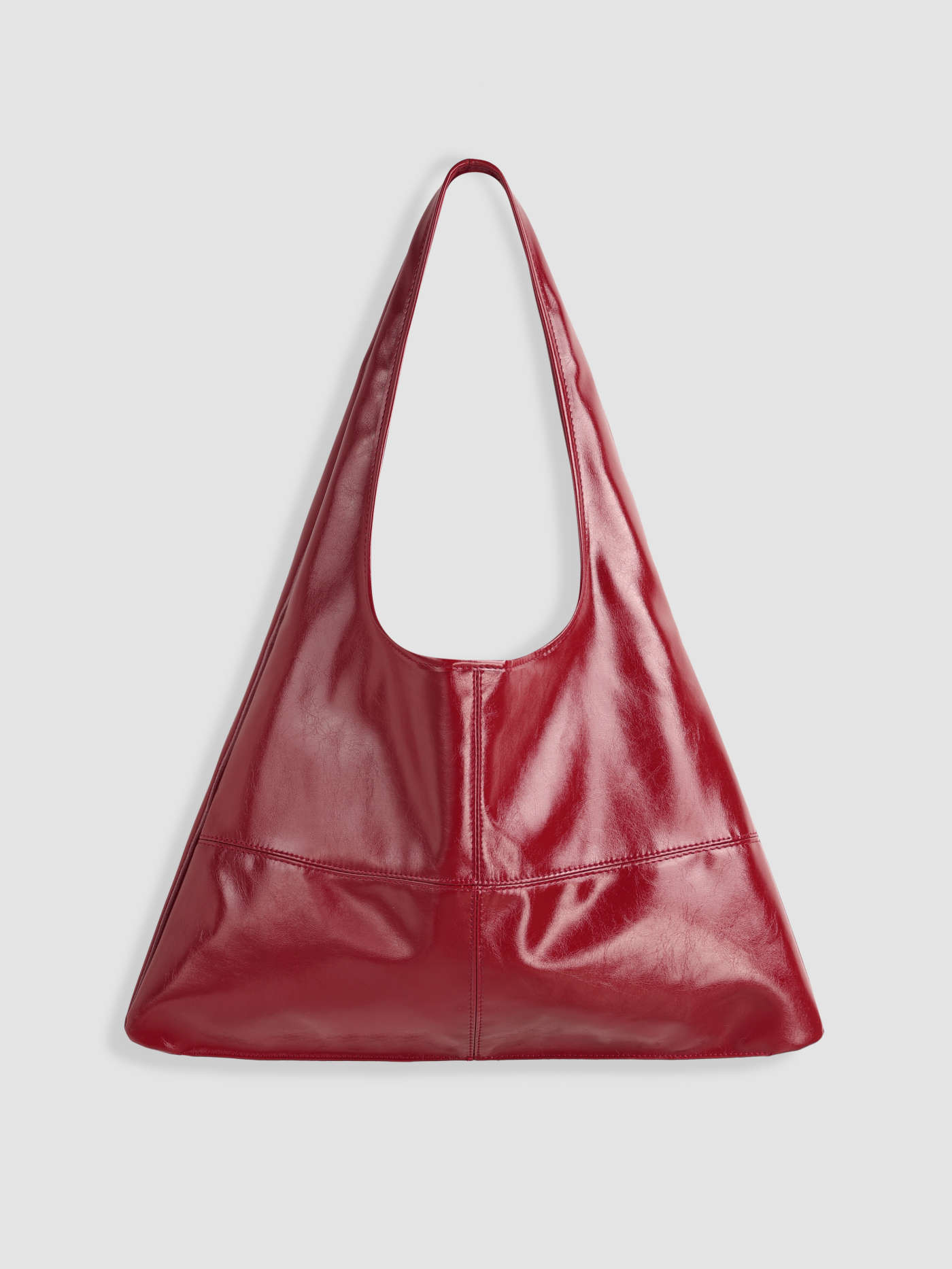 Solid Faux Leather Large Capacity Tote Shopper Bag | Cider