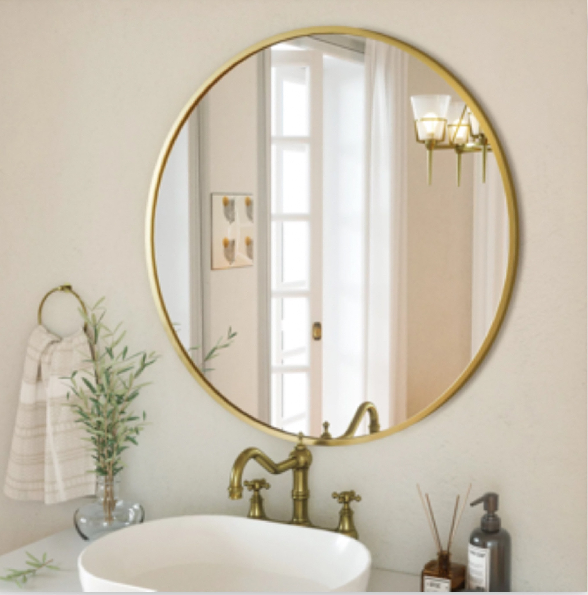 BEAUTYPEAK 20" Wall Mirror Bathroom Mirror Wall Mounted Round Mirror, Gold
Now $29.80
(You save $39.20- was $69.00)



#LTKfindsunder50 #LTKsalealert #LTKhome
