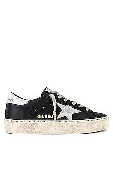 Golden Goose Hi Star Sneaker in Black & Silver from Revolve.com | Revolve Clothing (Global)