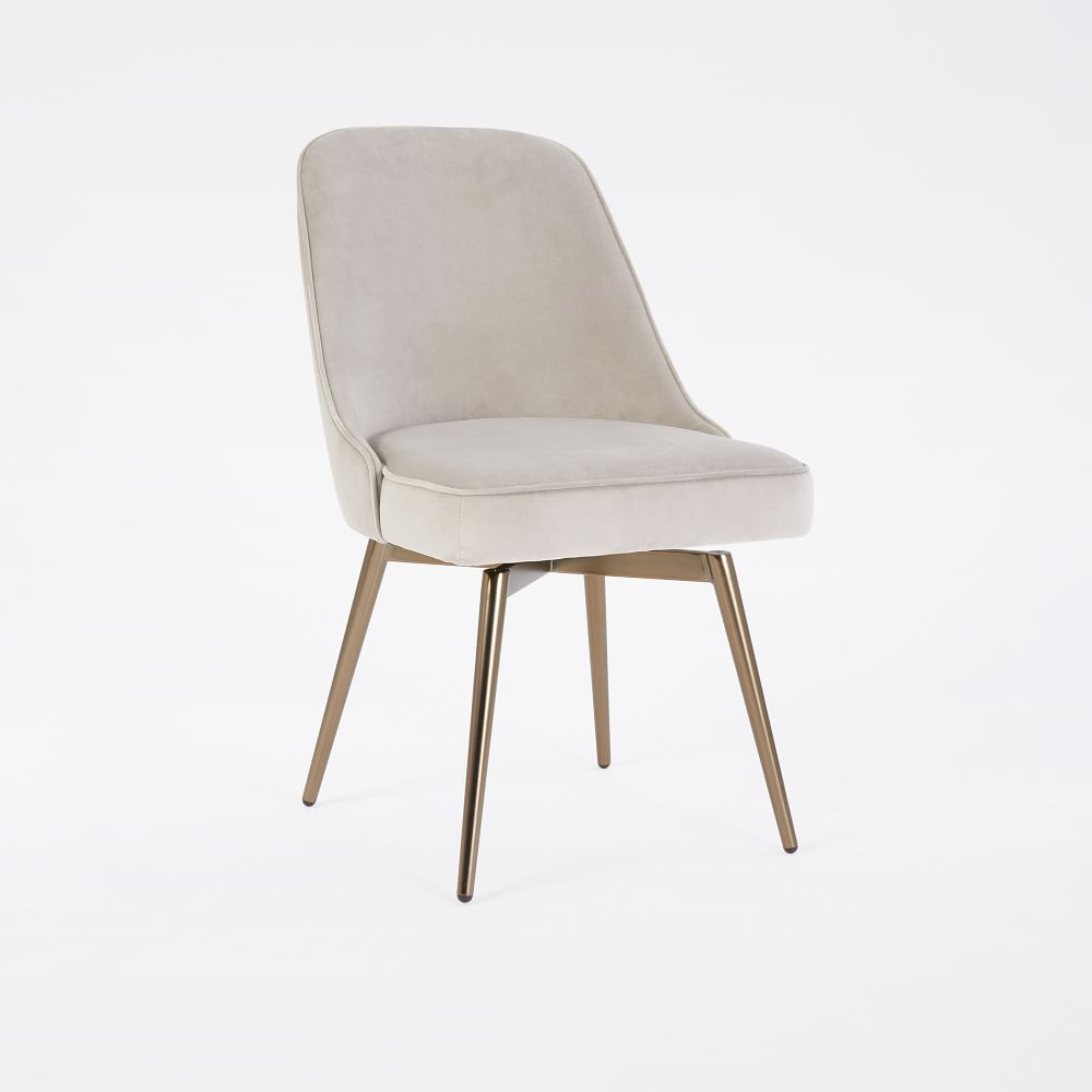 Mid-Century Swivel Office Chair - Metal Legs | West Elm (US)