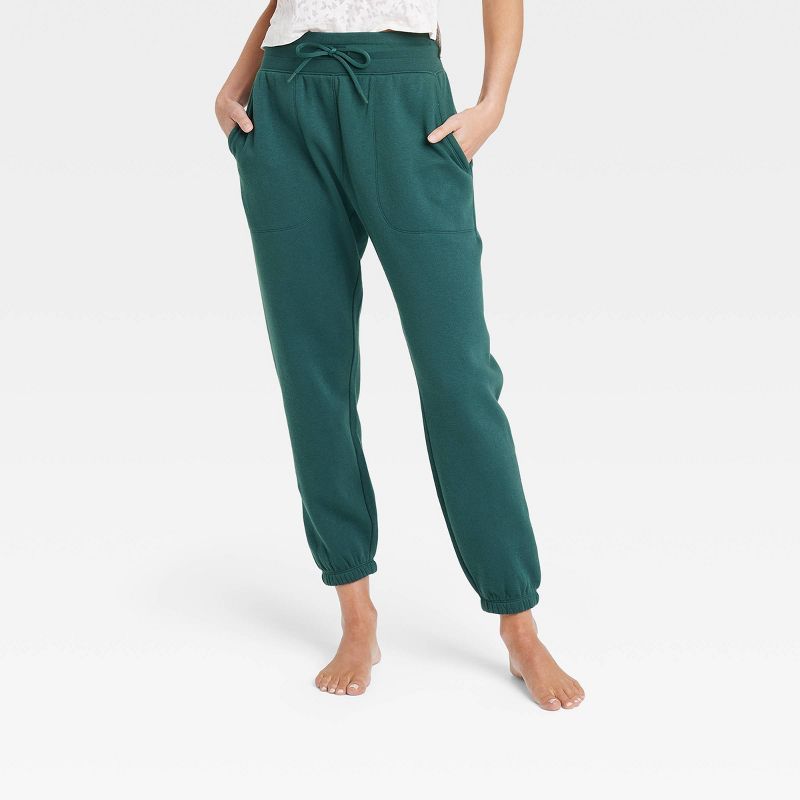 Women's Mid-Rise Cotton Fleece Joggers - All in Motion™ | Target