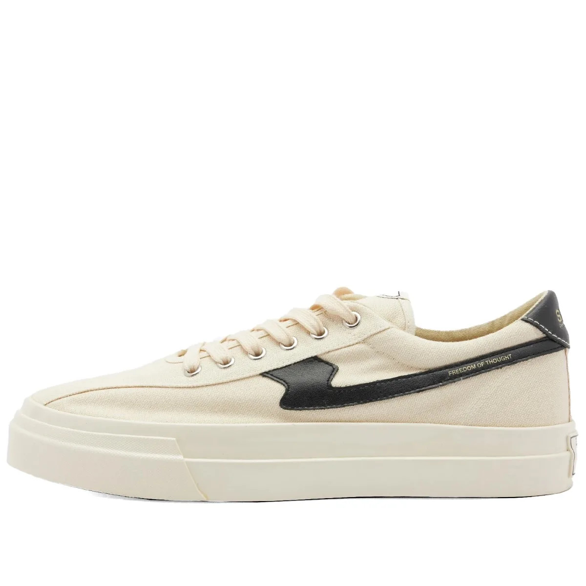 Stepney Workers Club Men's Dellow S-Strike Canvas Sneakers in Ecru/Black, Size UK 6 | END. Clothing