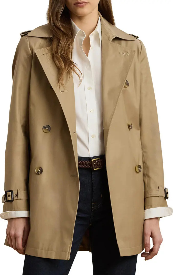 Lauren Ralph Lauren Ainsworth Double Breasted Trench Jacket | Nordstrom | Nordstrom