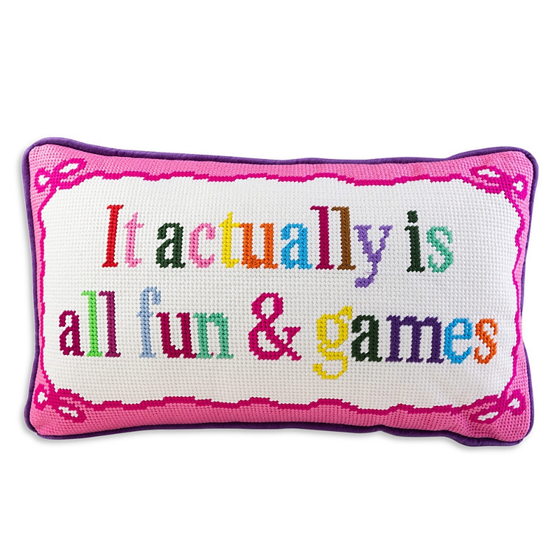 Furbish Studio Fun And Games Needlepoint Decorative Pillow | Bloomingdale's (US)