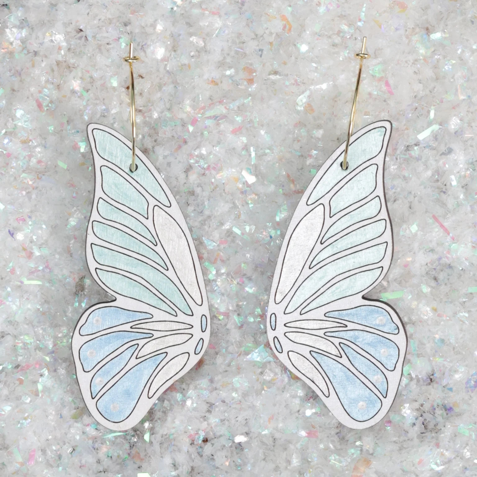 Arctic Butterfly Hoops | Le Chic Miami