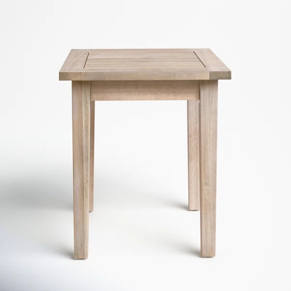 Amina Outdoor Solid Wood Acacia Side Table | Wayfair North America