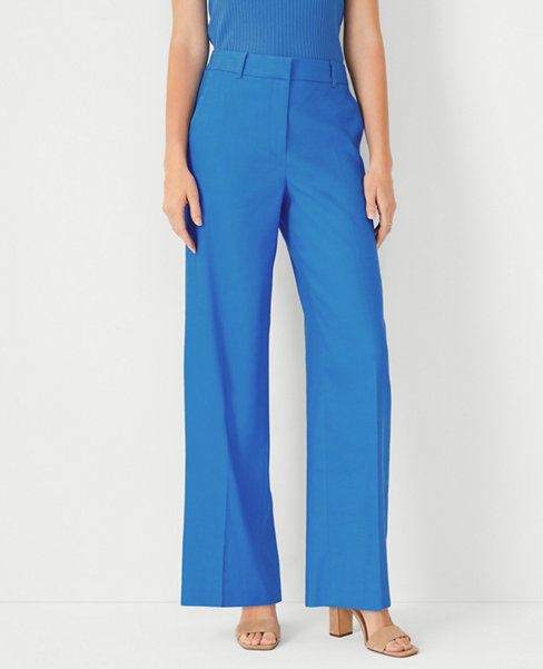 The Full Length Wide Leg Pant in Linen Blend | Ann Taylor (US)